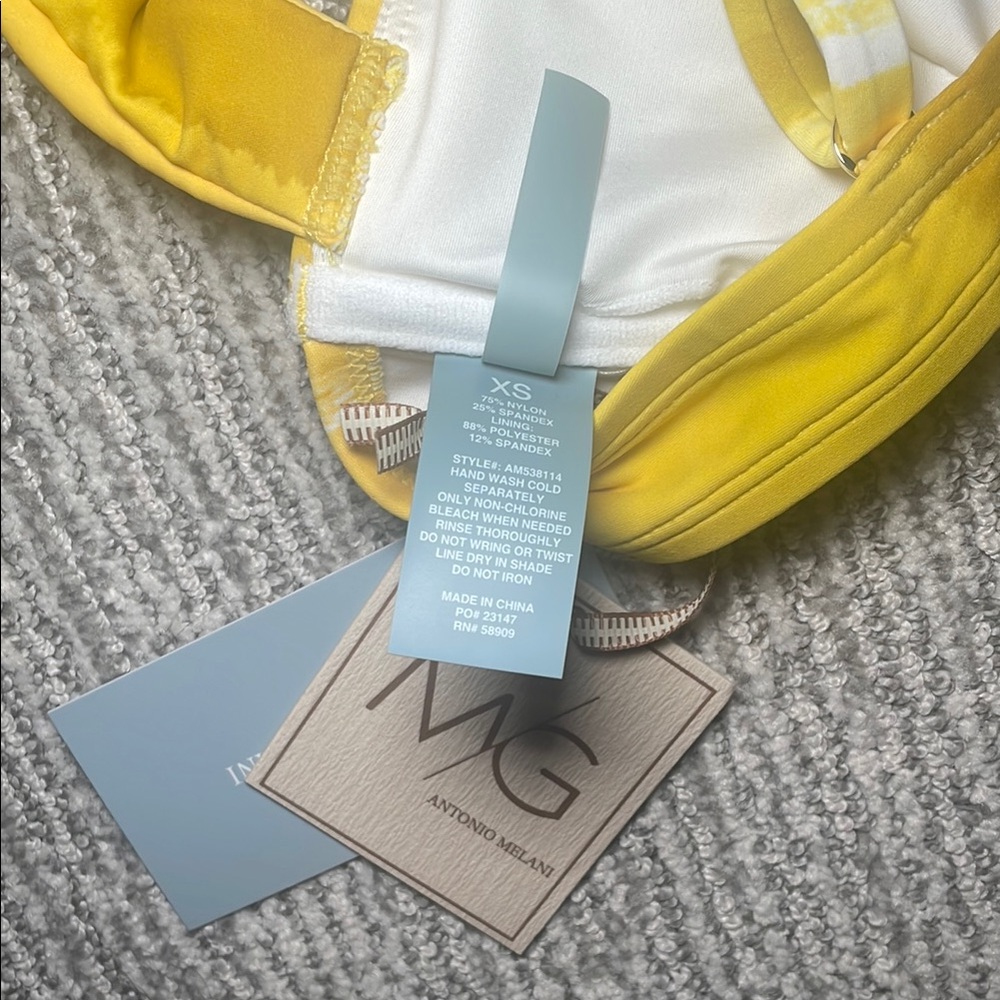 NWT Antonio Melani x M.G. Style Solana Underwire Bralette Swim Top – XS - Picture 7 of 7
